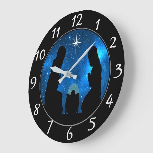 Krippe Große Wanduhr (Winkel)