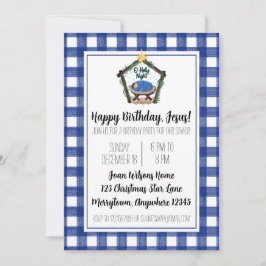 Krippe Happy Birthday Jesus Weihnachten Party Dankeskarte