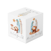 Krippe Illustration Carol Texte Weihnachten Würfel (Rückseite Schrägansicht)