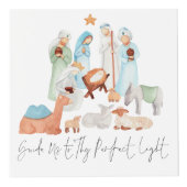 Krippe Illustration Carol Texte Weihnachten Würfel (Vorderseite)