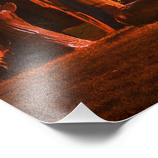 Krippe im Freien Fotodruck (Ecke)