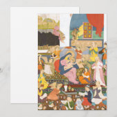 Krippe im indischen Stil Einladung (Vorne/Hinten)