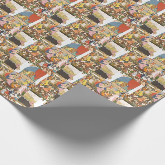 Krippe im indischen Stil Geschenkpapier (Ecke)