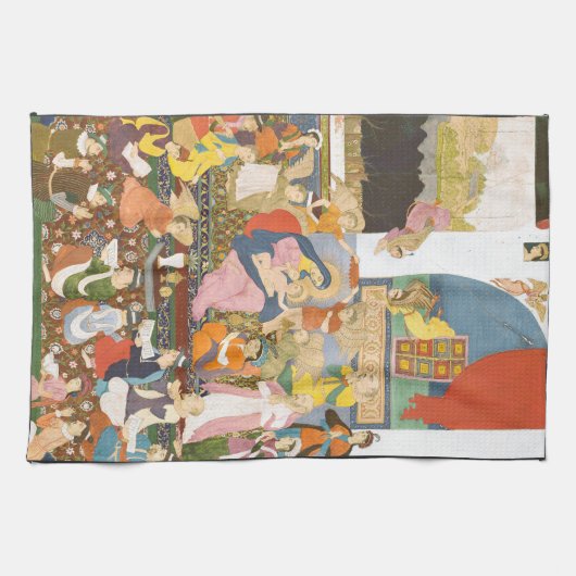 Krippe im indischen Stil Geschirrtuch (Horizontal)