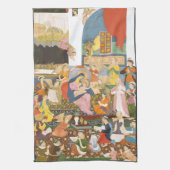 Krippe im indischen Stil Geschirrtuch (Vertikal)