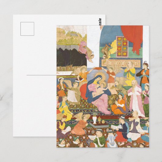 Krippe im indischen Stil Postkarte (Vorne/Hinten)