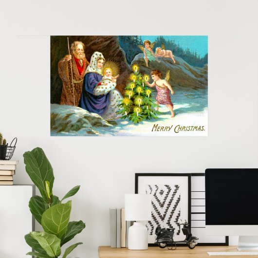 Krippe im Schnee Poster (Heimbüro)