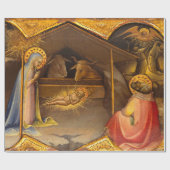 Krippe in Gold Geschenkpapier (Flach)