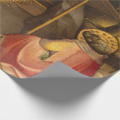 Krippe in Gold Geschenkpapier (Ecke)