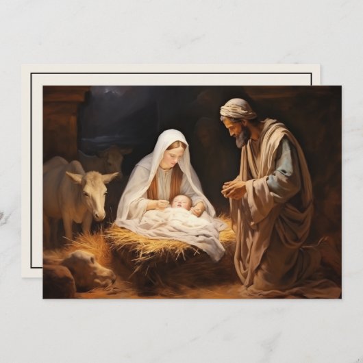 Krippe Jesus Christlich frohe Weihnachten (Vorne/Hinten)