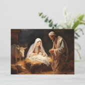 Krippe Jesus Christlich frohe Weihnachten (Stehend Vorderseite)