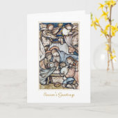 Krippe Jesus Geburtsjahrgang Weihnachtsfeiertag Karte (Gelbe Blume)