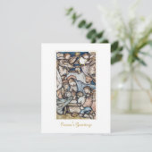 Krippe Jesus Geburtsjahrgang Weihnachtskarte Karte (Stehend Vorderseite)