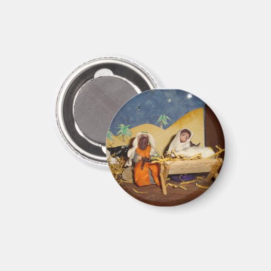 Krippe Jesus Mary Joseph Stable saisonale Magnet (Vorderseite/Rückseite)