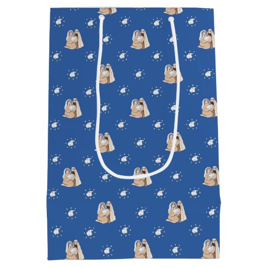 Krippe Jesus Mittlere Geschenktüte (Rückseite)