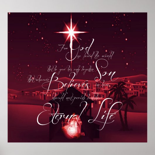 Krippe John 3:16 Poster (Vorne)