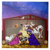 Krippe Keramik Fliese (Vorderseite)