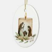 Krippe Keramik Oval Weihnachtsschmuck (Links)