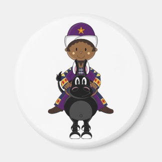 Krippe King Riding Horse Magnet