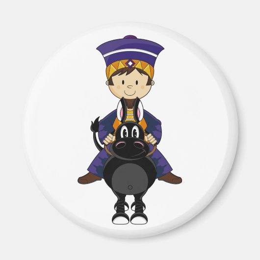Krippe King Riding Horse Magnet (Vorne)