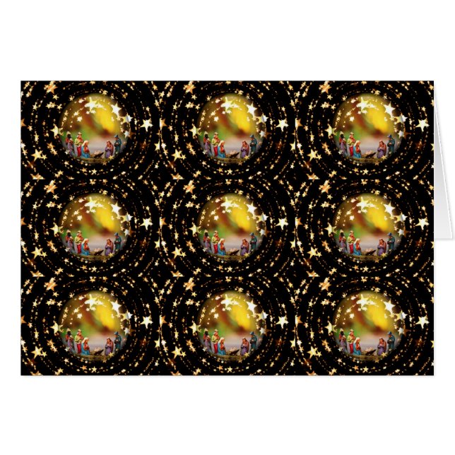 Krippe Krippe Jungfrau Mary Säugling Jesus Stars (Vorderseite (Horizontal))