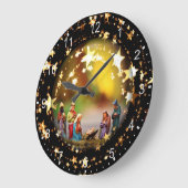 Krippe Krippe Jungfrau Mary Säugling Jesus Stars Große Wanduhr (Winkel)