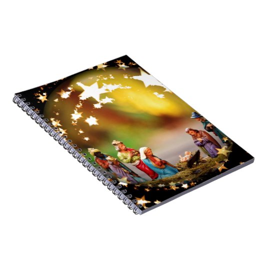 Krippe Krippe Jungfrau Mary Säugling Jesus Stars Notizblock (Rechte Seite)