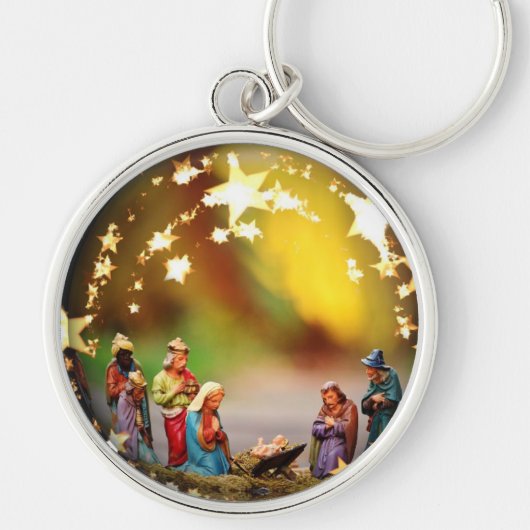 Krippe Krippe Jungfrau Mary Säugling Jesus Stars Schlüsselanhänger (Vorne)