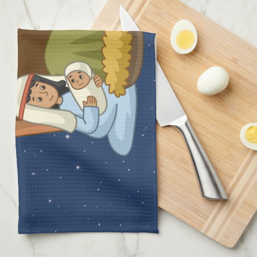 Krippe Küchentuch (Viertel Falte)