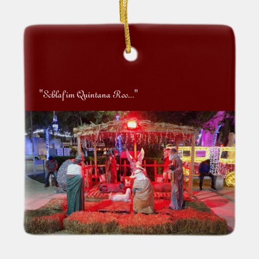 Krippe - looking@phones Keramik-Ornament Keramikornament (Vorderseite)