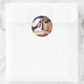 Krippe / Luke 2:11 Runder Aufkleber (Tasche)