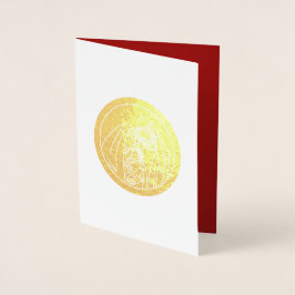 Krippe Luxury Real Foil Weihnachtskarten Folienkarte