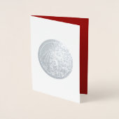 Krippe Luxury Real Foil Weihnachtskarten Folienkarte (Vorderseite)