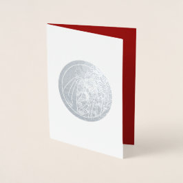 Krippe Luxury Real Foil Weihnachtskarten Folienkarte