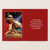 Krippe Luxury Real Foil Weihnachtskarten Folienkarte (Innenseite)