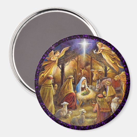 Krippe Magnet (Vorderseite/Rückseite)