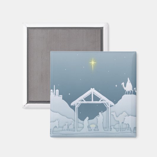 Krippe Magnet (Vorderseite/Rückseite)