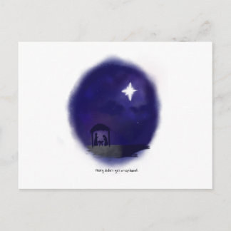 Krippe / Maria bekam kein Epidural Postkarte