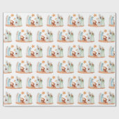 Krippe Mary Joseph Jesus 3 Weiße Männer Weihnachte Geschenkpapier (Flach)