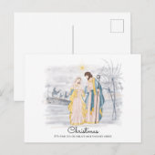 Krippe - Mary, Joseph & Newborn Baby Jesus Postkarte (Vorne/Hinten)