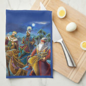 Krippe mit klugen Männern Weihnachtsfeiertag Geschirrtuch (Viertel Falte)