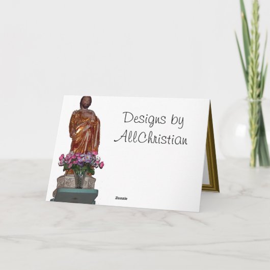 Krippe mit Mary Feiertagskarte (Rückseite)