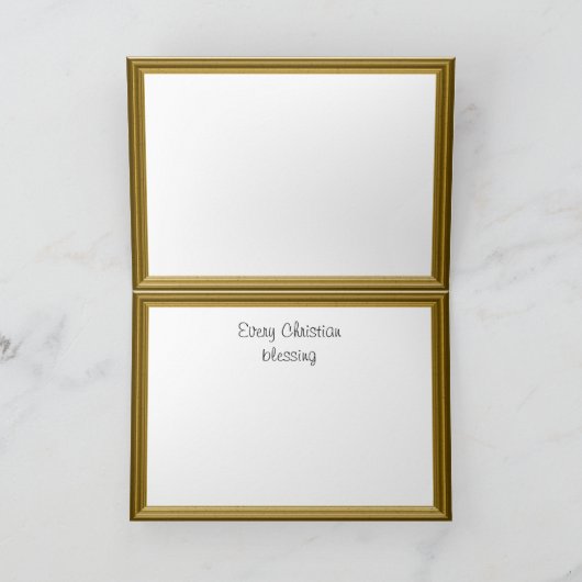 Krippe mit Mary Feiertagskarte (Innenseite)