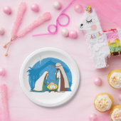 Krippe mit Mary Joseph und Baby Jesus Pappteller (Party)