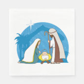Krippe mit Mary Joseph und Baby Jesus Serviette (Vorderseite)