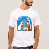 Krippe mit Mary Joseph und Baby Jesus T-Shirt (Vorderseite)