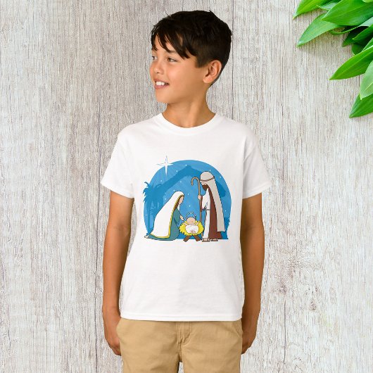 Krippe mit Mary Joseph und Baby Jesus T-Shirt