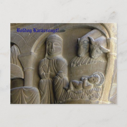 Krippe mit Mary und dem Kind Postkarte (Vorderseite)