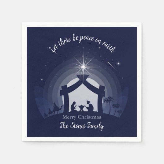 Krippe Napkins (Heilige Weihnachtsfamilie) Serviette (Vorderseite)