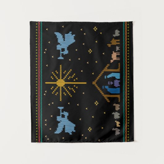 Krippe Nativity Ugly Christmas Sweater Christlich Wandteppich (Vorderseite)